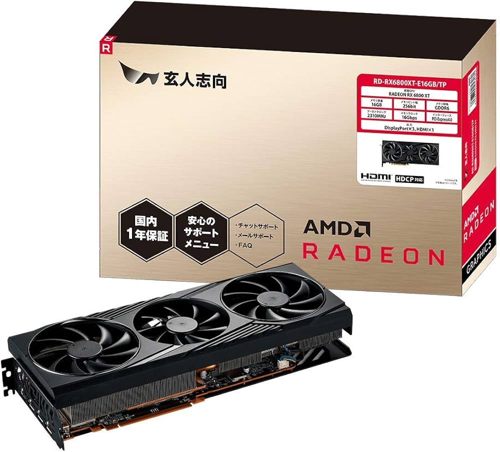 Amazon | 玄人志向 AMD Radeon RX6800XT搭載 グラフィックボード GDDR6