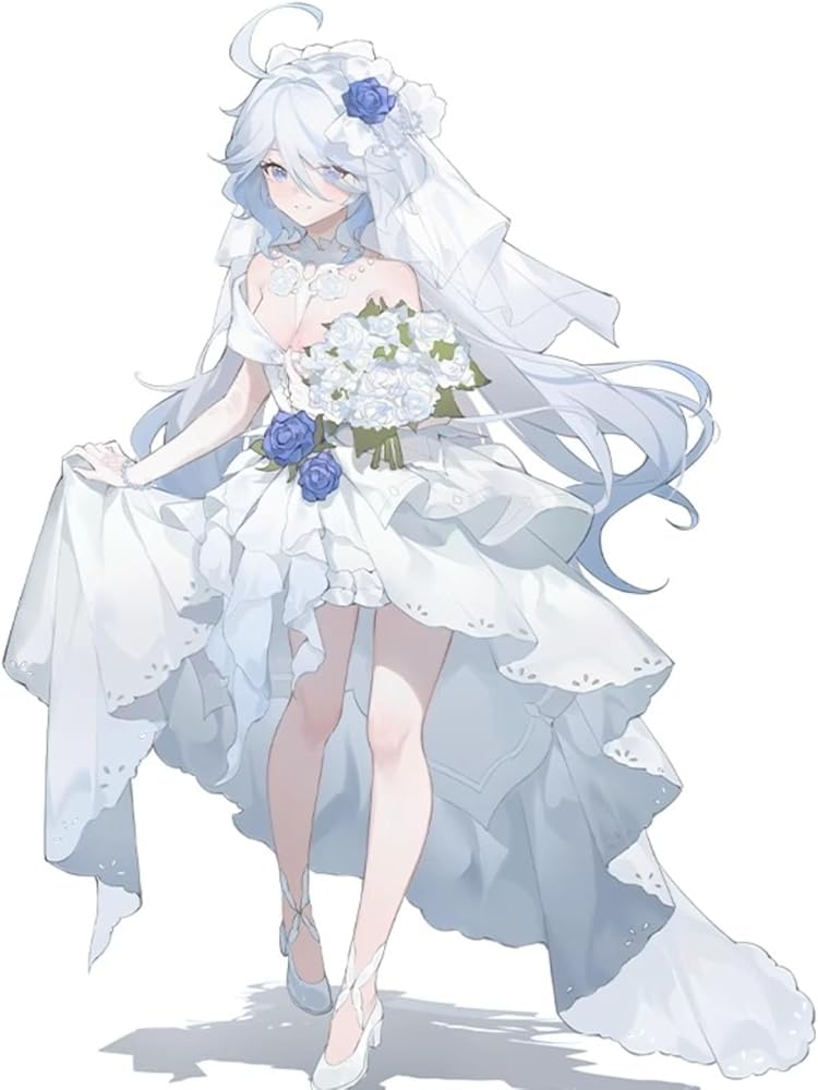 Amazon.co.jp: 原神 フリーナ コスプレ衣装 花嫁(ウィッグ 靴別売り