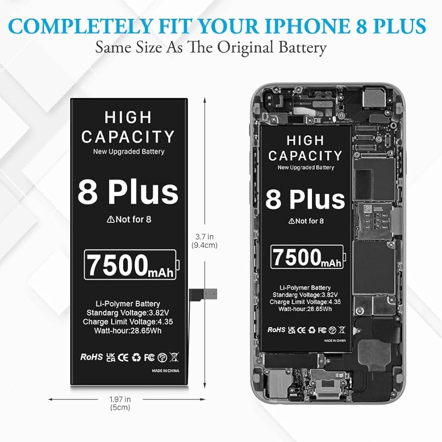 Amazon.com: (7500mAh) Battery for iPhone 8 Plus, 2025 New Upgraded