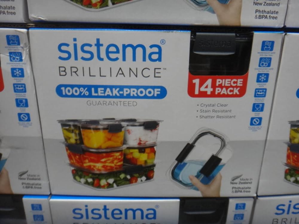 Amazon｜Sistema Brilliance 漏れ防止 食品保存容器 ランチボックス 14