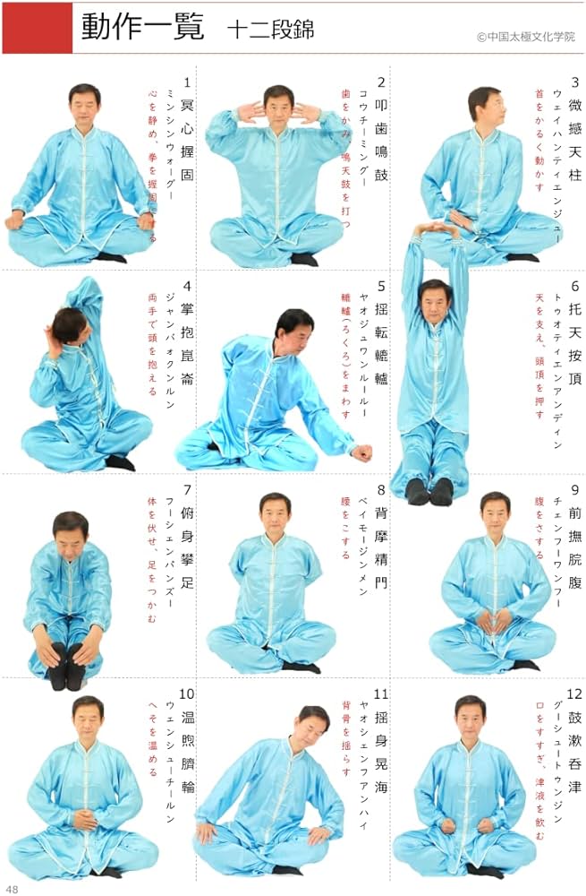 Amazon.co.jp: 日本語で学ぶ！健身気功シリーズ 写真付「十二段錦