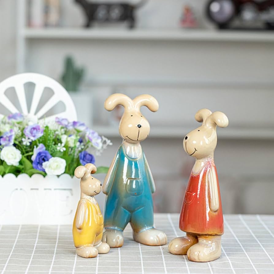 Amazon.co.jp: JAnjiaLxY ねこ 置物 かわいい ラビット カエル 飾り 兎