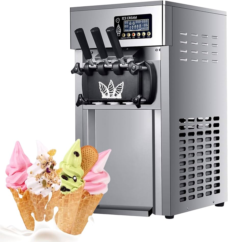 Amazon | NVCAYLI業務用ソフトアイスクリームマシン、110V 1200W 18L