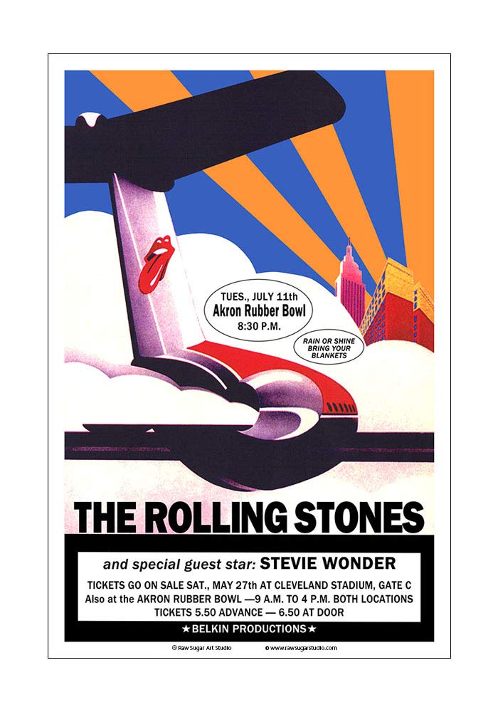 Amazon.com: Raw Sugar Art Studio Rolling Stones/Stevie Wonder 1972