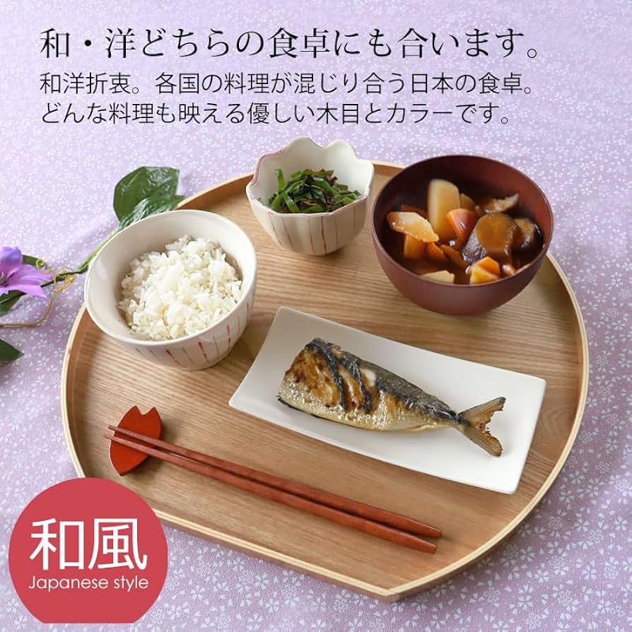 Amazon｜みよし漆器本舗 半月盆 お盆 トレー 36cm 木製 白木 尺2寸