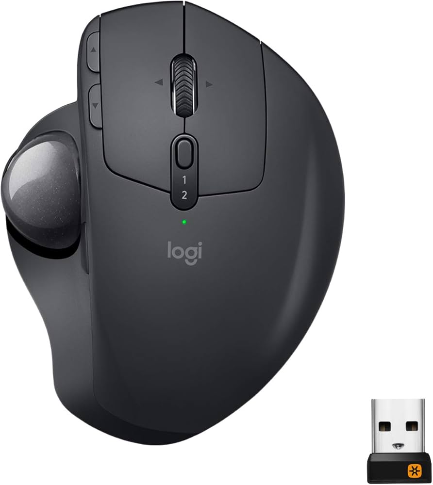 Amazon | Logitech MX ERGO Advanced Wireless Trackball for 高速充電