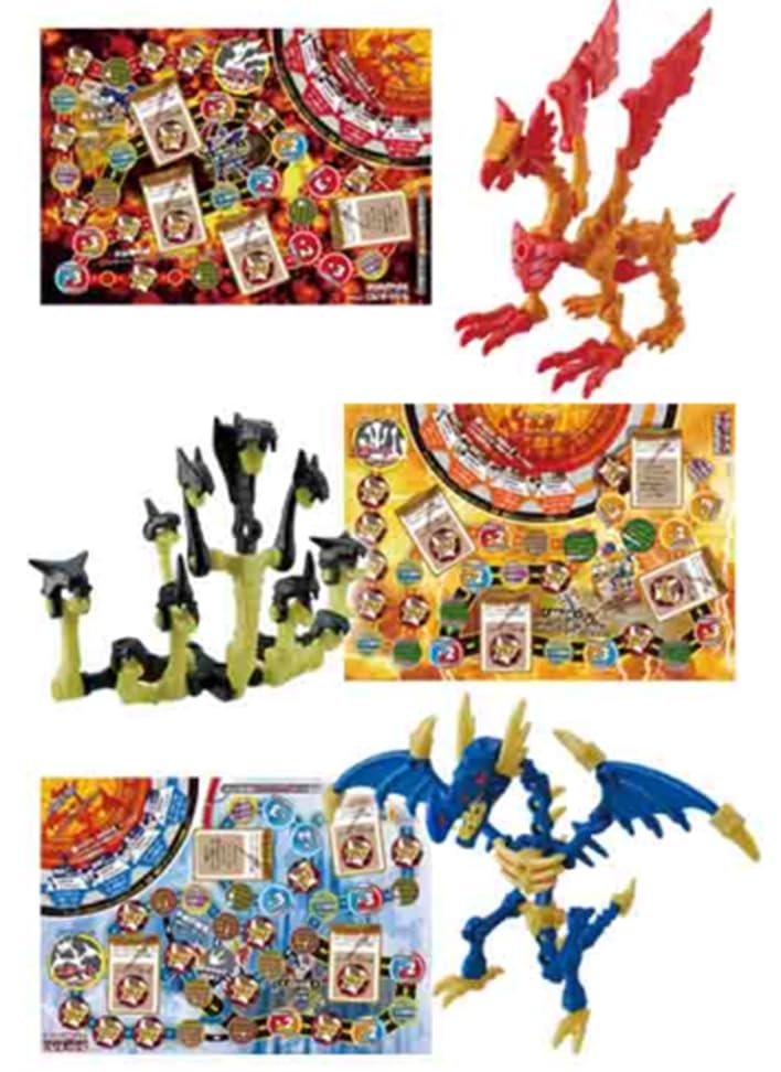 Amazon.co.jp: ほねほねザウルス ビルドボードバトル 第一弾 3種類