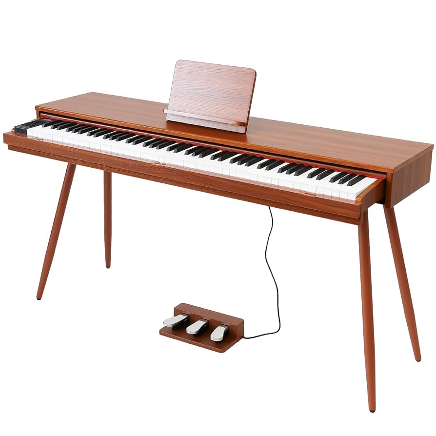 電子ピアノ88鍵盤 給電タイプ 木目調ボディ ウォールナット 楽天市場