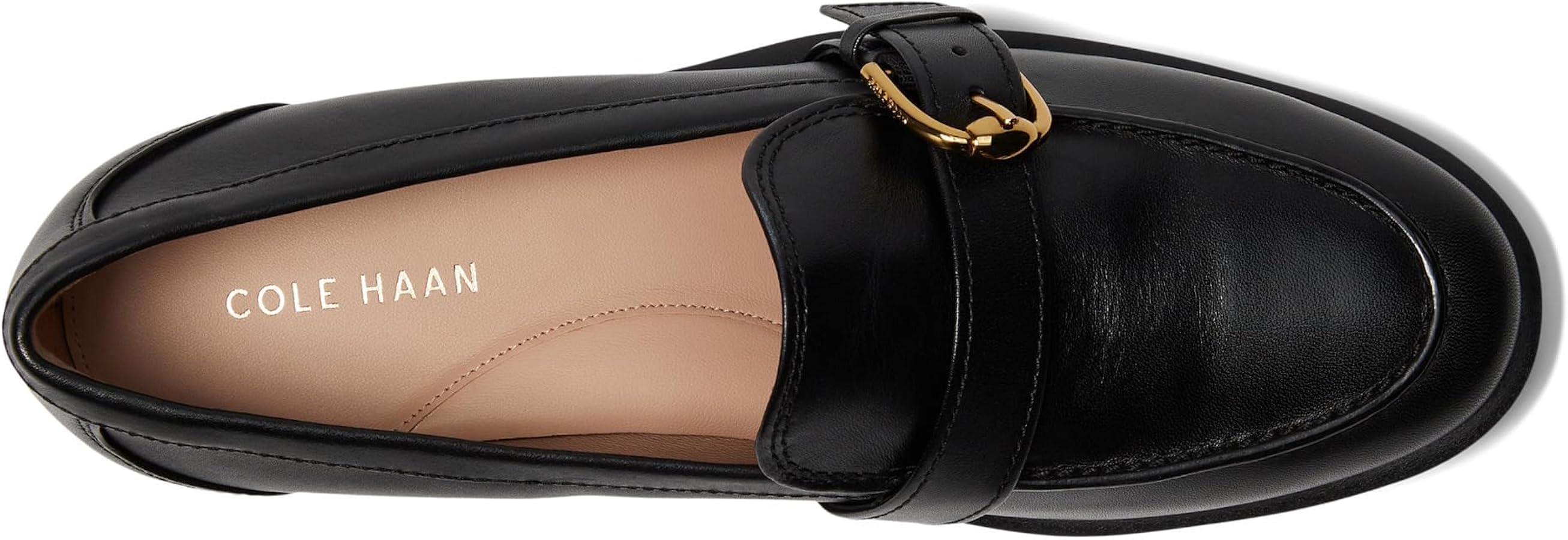 Amazon.com | Cole Haan Womens Giana Buckle Loafer, Black Leather