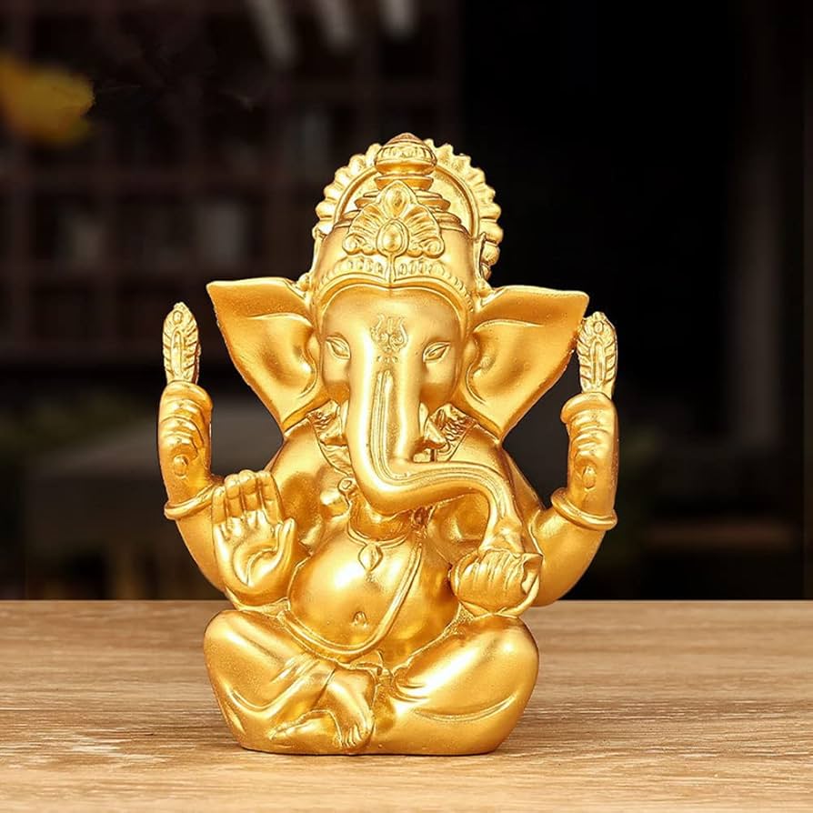 Amazon.co.jp: ガネーシャ 置物 風水 インドの神様 象 オブジェ