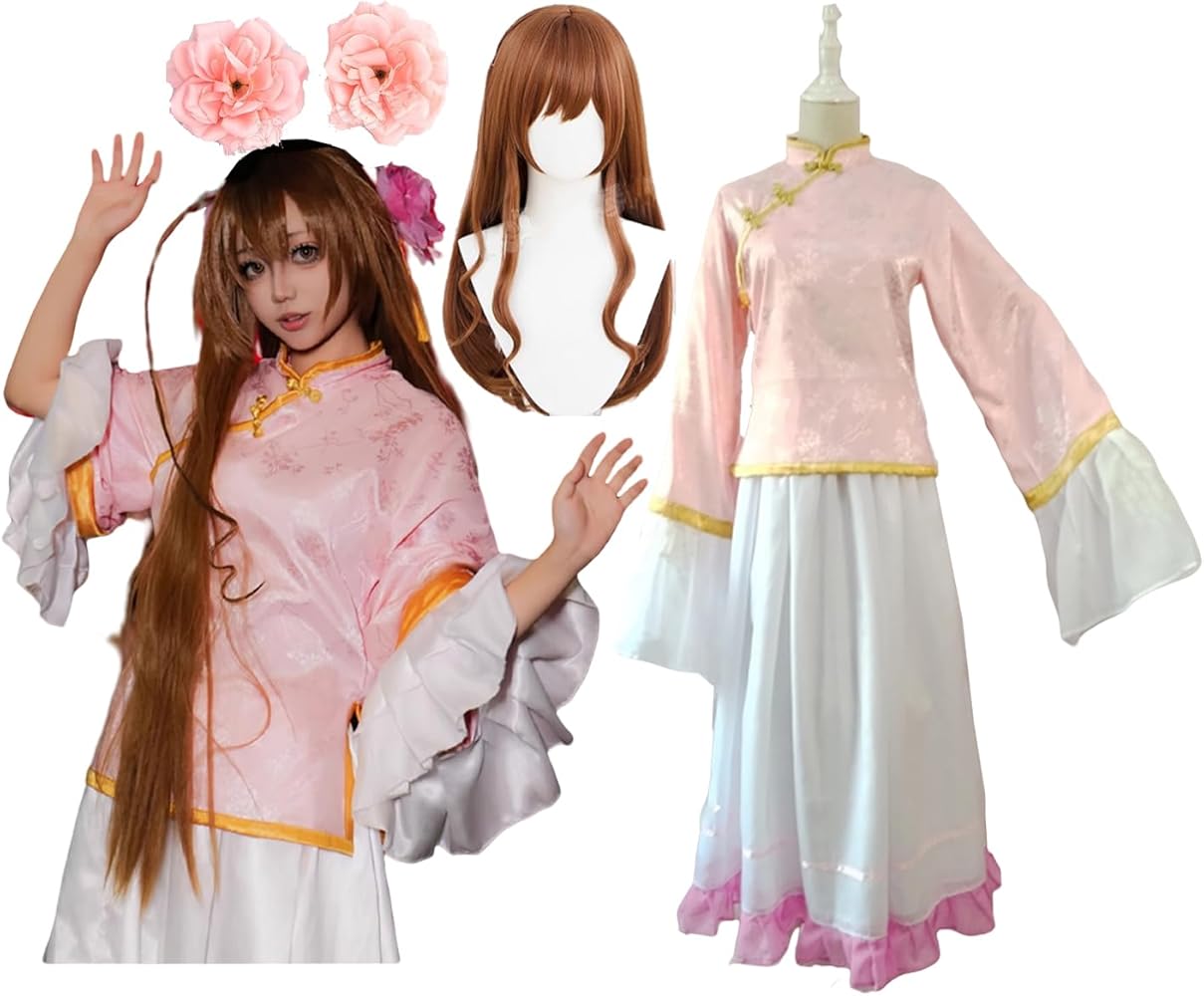 Amazon.co.jp: [SDCADQ] 台湾 コスプレ衣装 ウィッグ付き 髪飾り付属