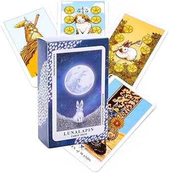 Amazon.co.jp: 78pcsタロットルナラピンウサギタロットデッキタロット
