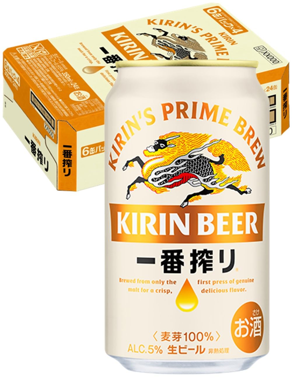 Amazon.co.jp: 一番搾り キリン ビール350ml×24本[6缶×4] 生ビール