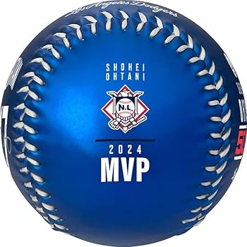 Amazon | 大谷翔平 2024 MVPコレクターズ記念ボール、ブルー、50/50