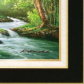 Amazon.co.jp: 黒木啓 奥入瀬1 F6号 受注制作 油彩画 油絵 風景画