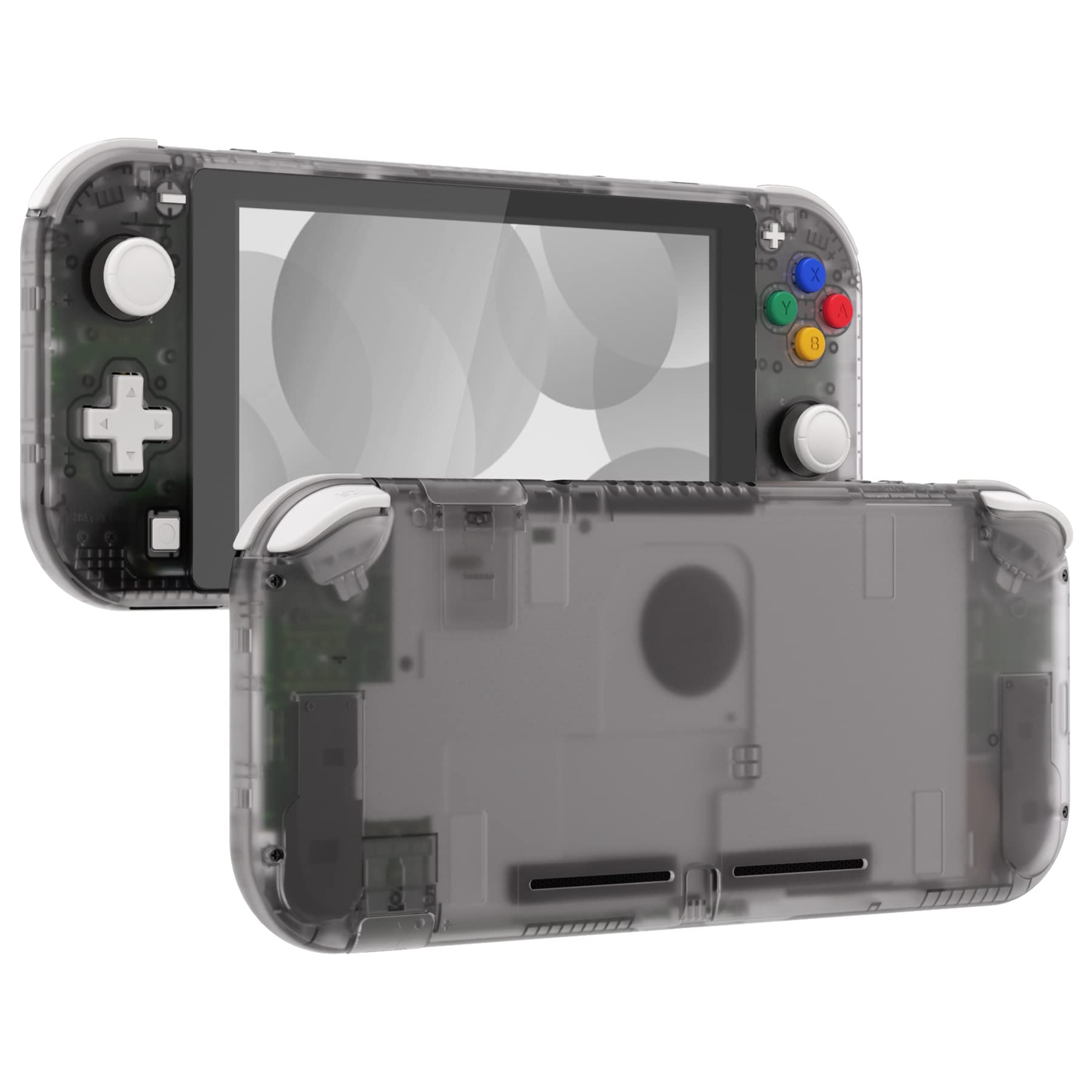 eXtremeRate Clear Black DIY Replacement Shell for Nintendo Switch