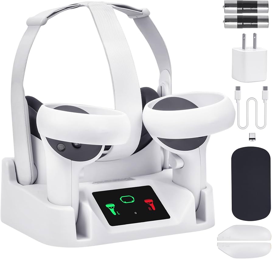 Quest 2 VRヘッドセットとコントローラー