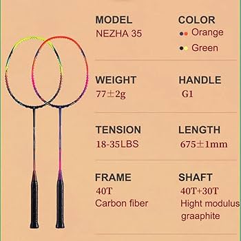 Kawasaki Professional Badminton Racket 35lbs High Tension 5U Ultra