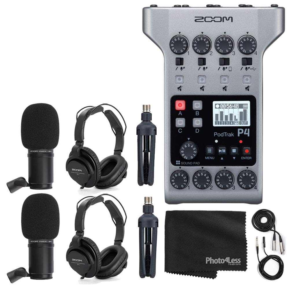 Amazon.com: Zoom PodTrak P4 Portable Multitrack Podcast Recorder +