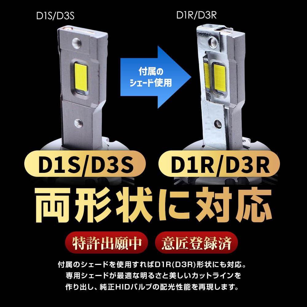 Amazon.co.jp: スフィアライト 純正HID用 D3S D3R LED ヘッドライト