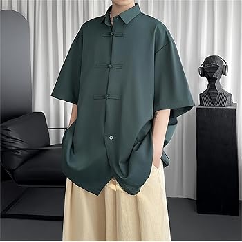 Amazon.co.jp: [YUNHEN] チャイナシャツ メンズ アイスシルク