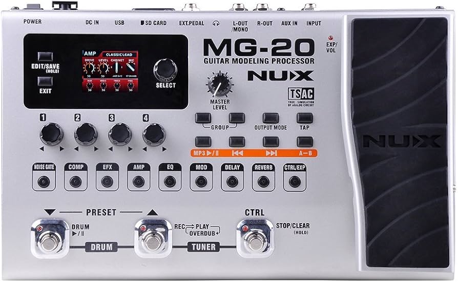 Amazon.com: NUX Multi-Effects Processor (MG-20) : Musical Instruments