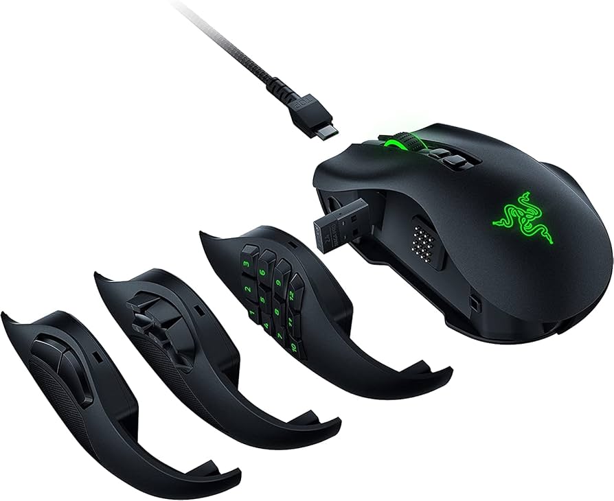 Razer Naga Pro Wireless Gaming Mouse: Interchangeable Side Plate w