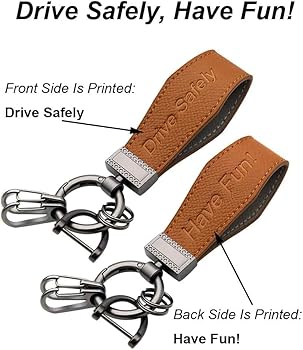 Liangery Keychain for Men Women Leather Car Key Chain With 5 Key