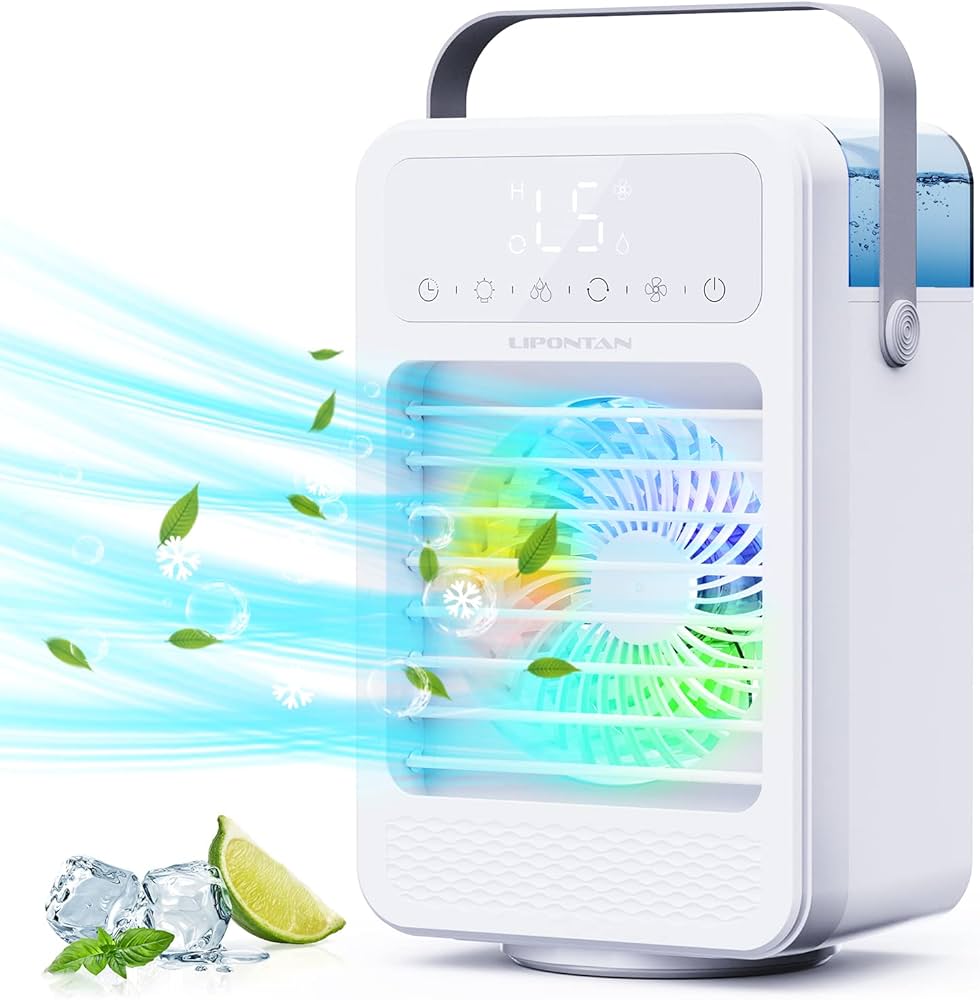 Amazon | 冷風機 LIPONTAN 冷風扇 卓上クーラー 強力 卓上 ポータブル