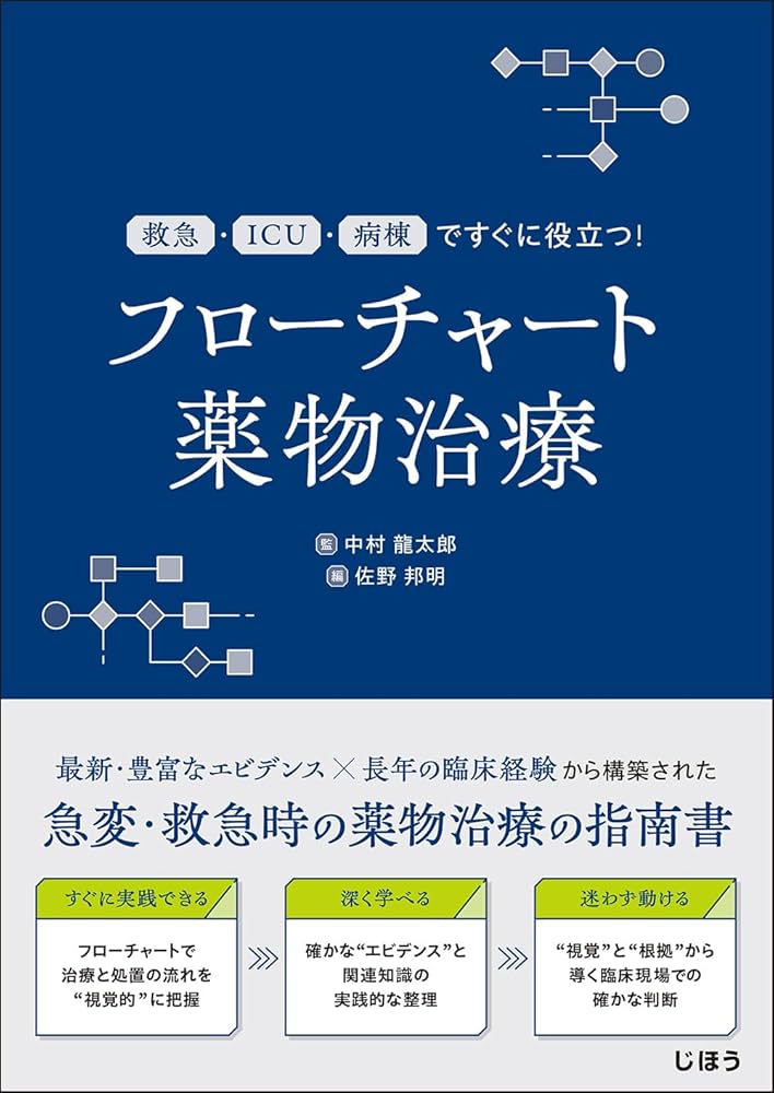 救急・ICU・病棟ですぐに役立つ！ フローチャート薬物治療 | 中村