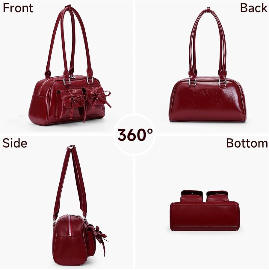 Juoxeepy Ita Bag Cute Bow Purse Aesthetic Japanese Shoulder Bag