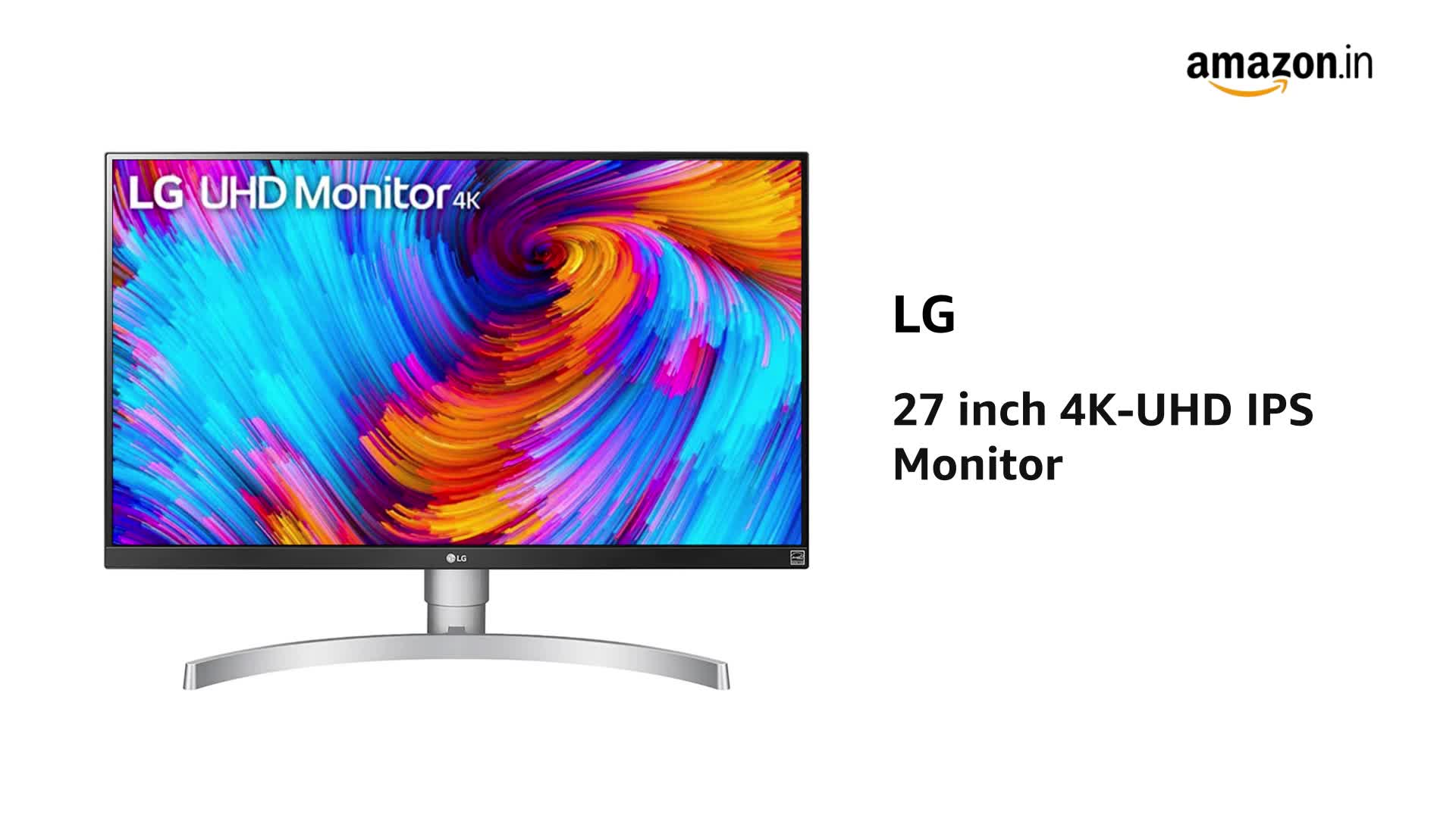 LG 69 cm/27 inches LCD 4K-UHD 3840 x 2160 Pixels HDR 10 Monitor