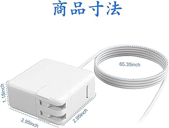 Amazon.co.jp: Macbook Air 用 充電器 45W Mag 2 T 型 互換 電源