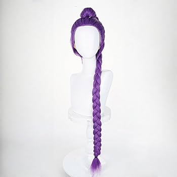 Amazon.co.jp: LAOBAO ルミ rumi コスプレウィッグ 紫髪 三つ編み