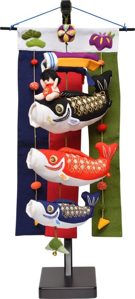 Amazon | 室内鯉のぼり 鯉ものがたり(小） のれん型 ぬいぐるみ 金太郎