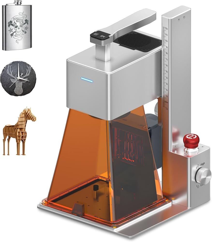 Amazon | R1 10Wレーザー彫刻機、ポータブル小型レーザー彫刻機、0.05