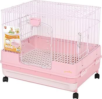 Amazon.co.jp: ミニマルランド うさぎのカンタンおそうじケージ ピンク