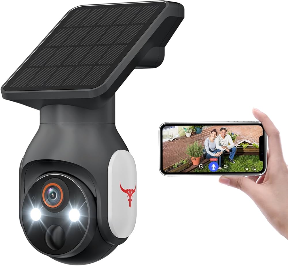 Amazon.co.jp: 2K 防犯カメラ 屋外 ソーラー 高効率ソーラー充電 監視