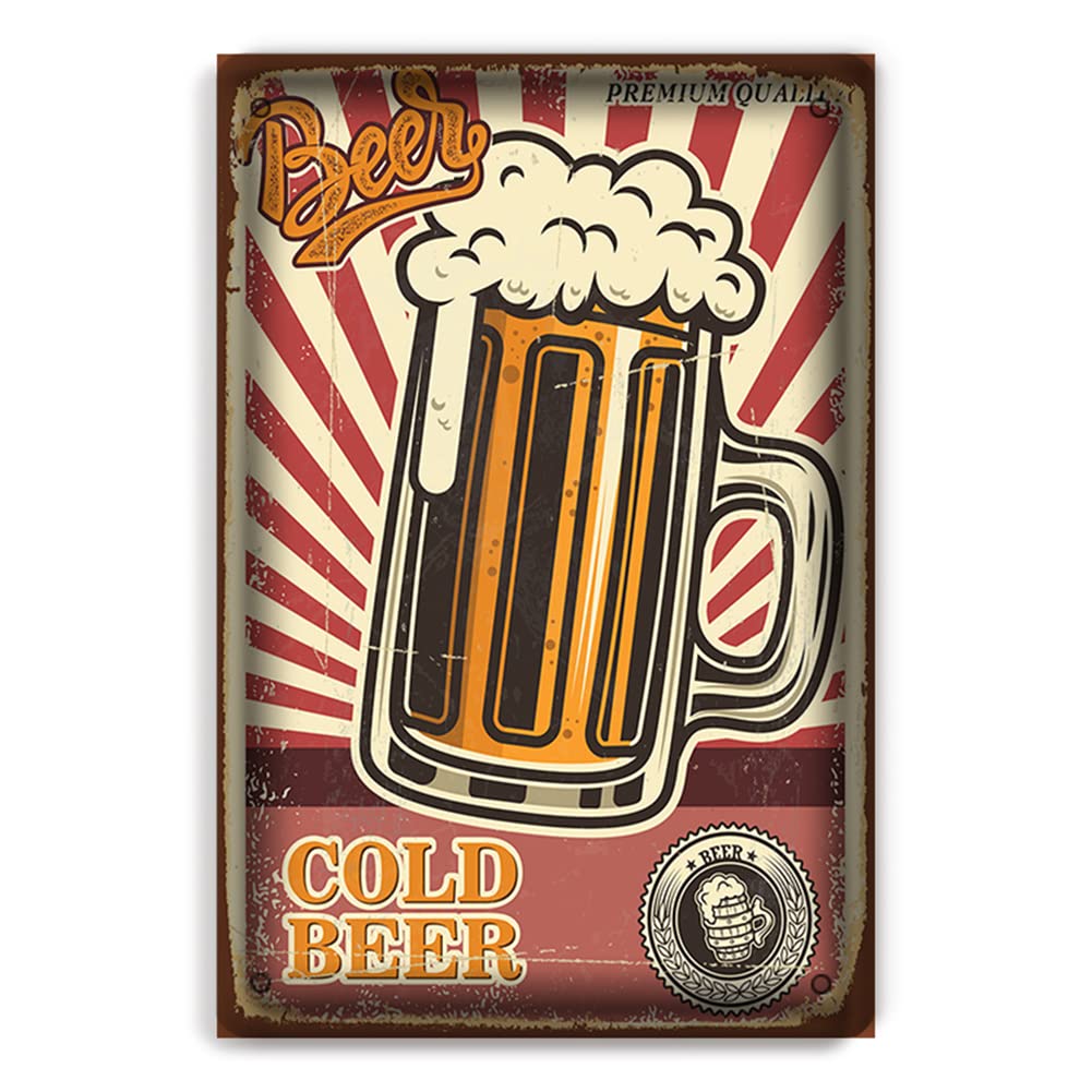 Amazon.co.jp: Husienzn ビールブリキ看板 メタルポスター