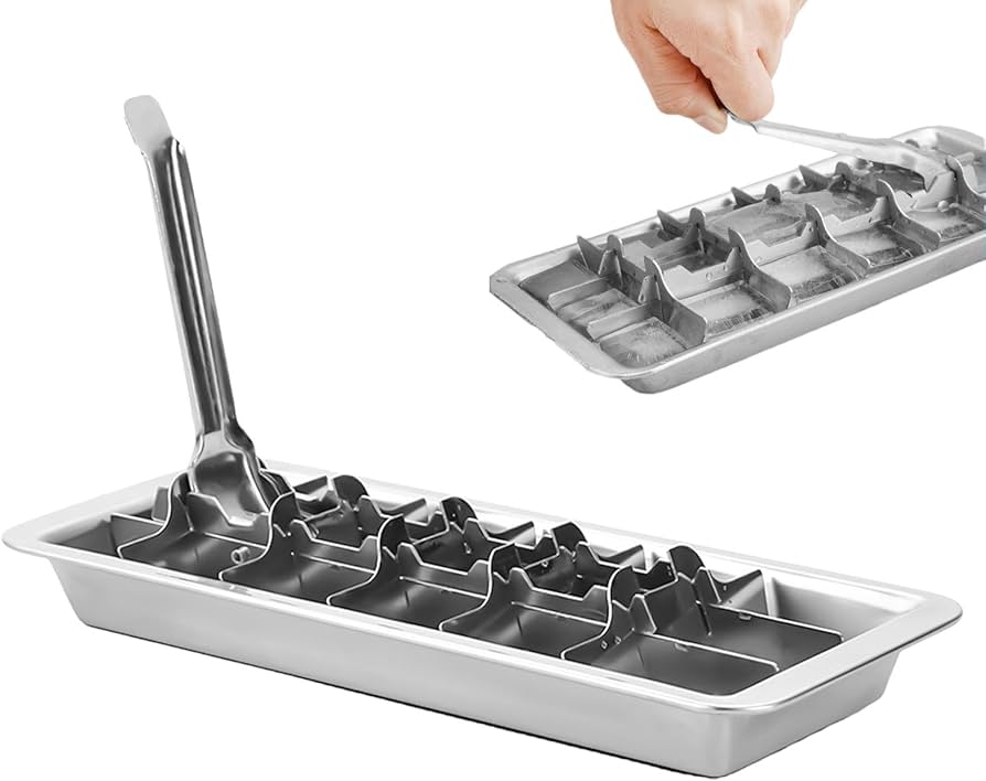 Amazon | ステンレス製製氷皿、製氷機 | 冷凍庫用製氷皿ステンレス製