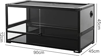 Amazon | 182L 爬虫類 飼育ケージ 折りたたみ式 グラステラリウム W90