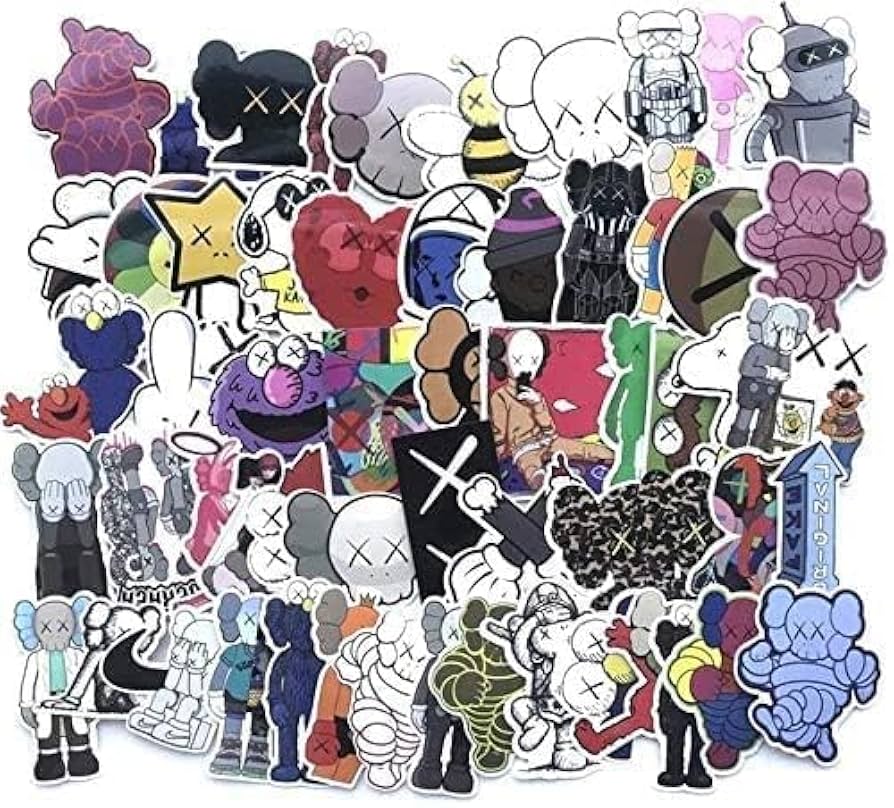 Amazon.co.jp: 64枚 KAWSステッカーセット KAWS防水シール スーツ