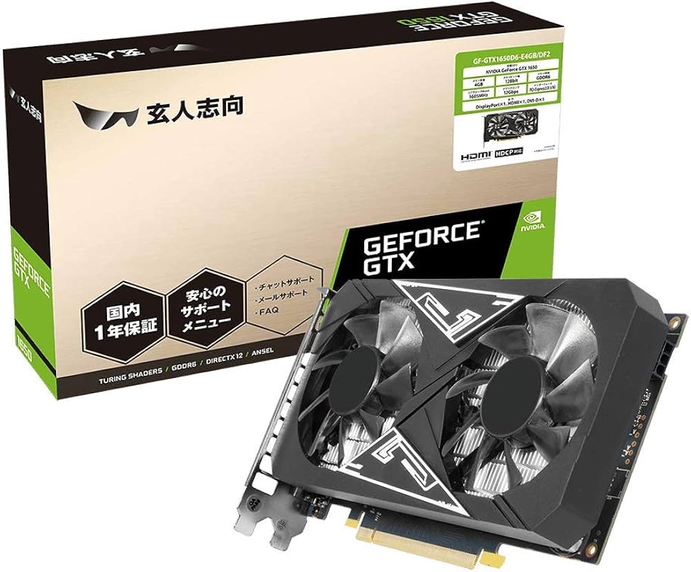 Amazon | 玄人志向 NVIDIA GeForce GTX1650搭載 グラフィックボード