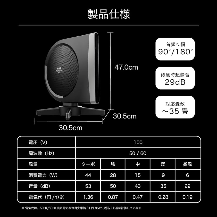 Amazon | ボルネード サーキュレーター DCモーター タワーファン