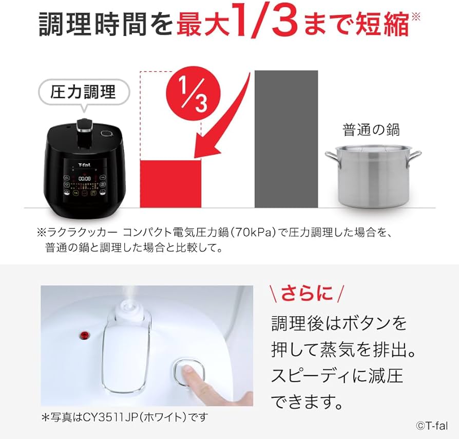 Amazon.co.jp: 【オンライン限定】 ティファール 電気圧力鍋 3L 4人用
