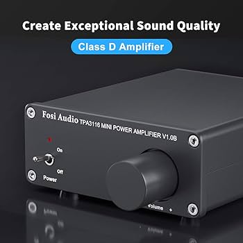 Amazon.com: Fosi Audio V1.0B 2 Channel Amplifier Stereo Audio Amp