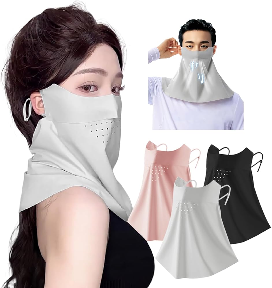 Amazon.co.jp: [YINEEN] フェイスカバー 日除けマスク UV対策 日焼け