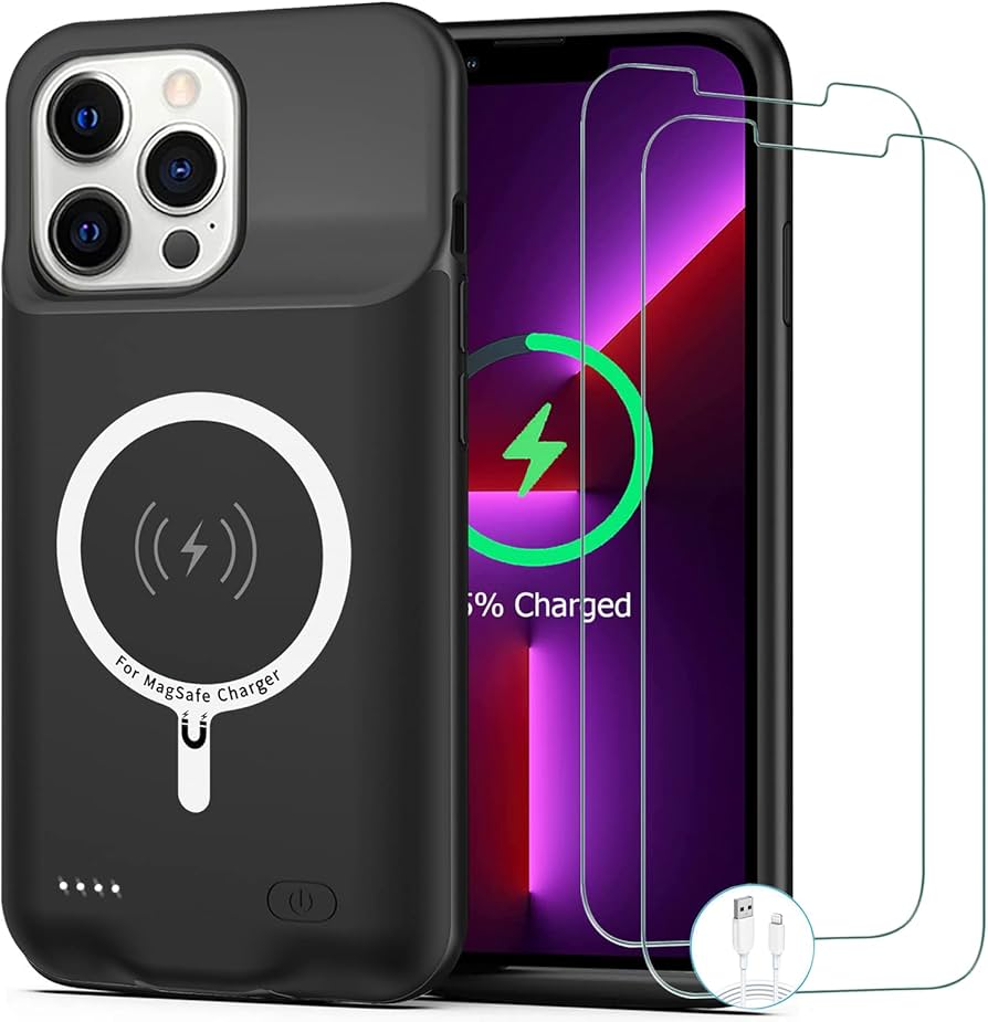 Amazon.com: Battery Case for iPhone 13 Pro, 10000mAh Enhanced