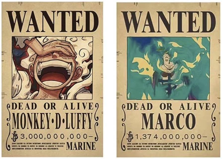 Amazon.co.jp: ワンピース ルフィ マルコ 手配書 懸賞金 キャラクター
