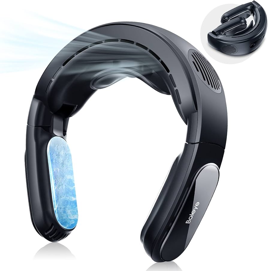 Amazon | 【夏向け創始設計】 ネッククーラー 首掛け扇風機 折り畳み式